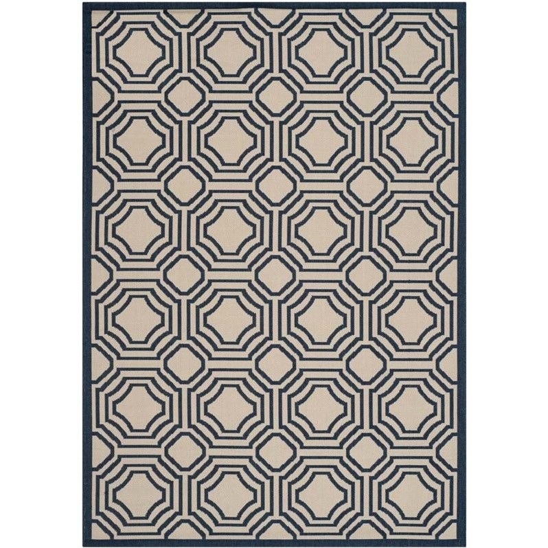 Safavieh Courtyard Beige Indoor Outdoor Rug - 8' x 11'