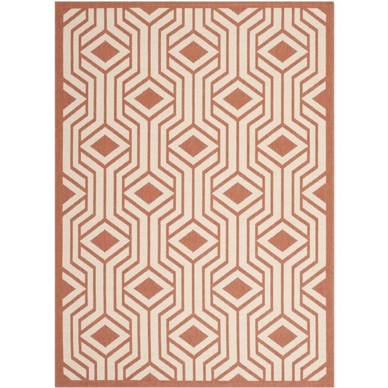 Safavieh Courtyard Beige Indoor Outdoor Rug - 2' x 3'7
