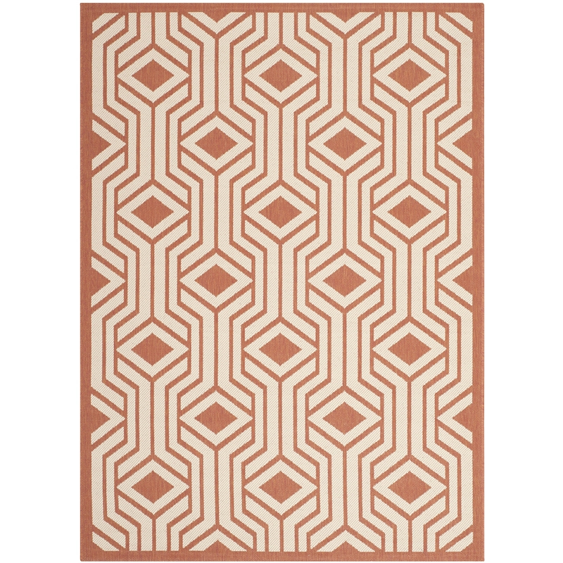 Safavieh Courtyard Beige Indoor Outdoor Rug - 4' x 5'7