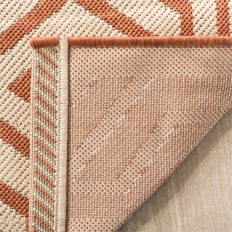 Safavieh Courtyard Beige Indoor Outdoor Rug - 4' x 5'7