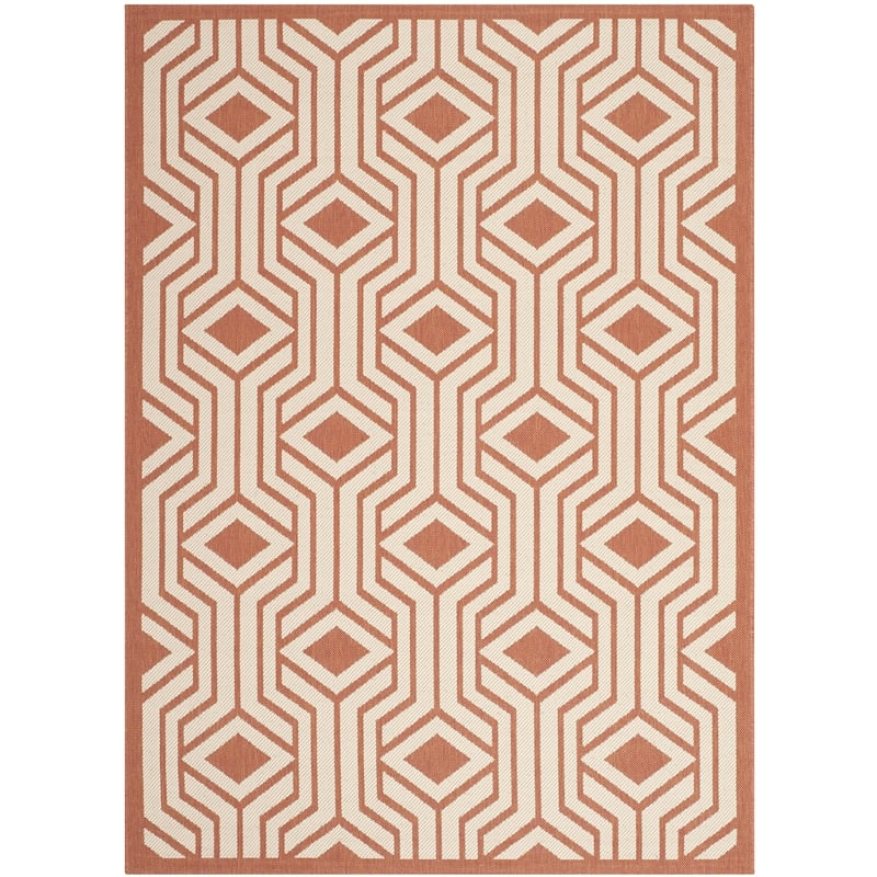 Safavieh Courtyard Beige Indoor Outdoor Rug - 8' x 11'