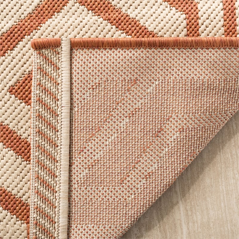 Safavieh Courtyard Beige Indoor Outdoor Rug - 8' x 11'