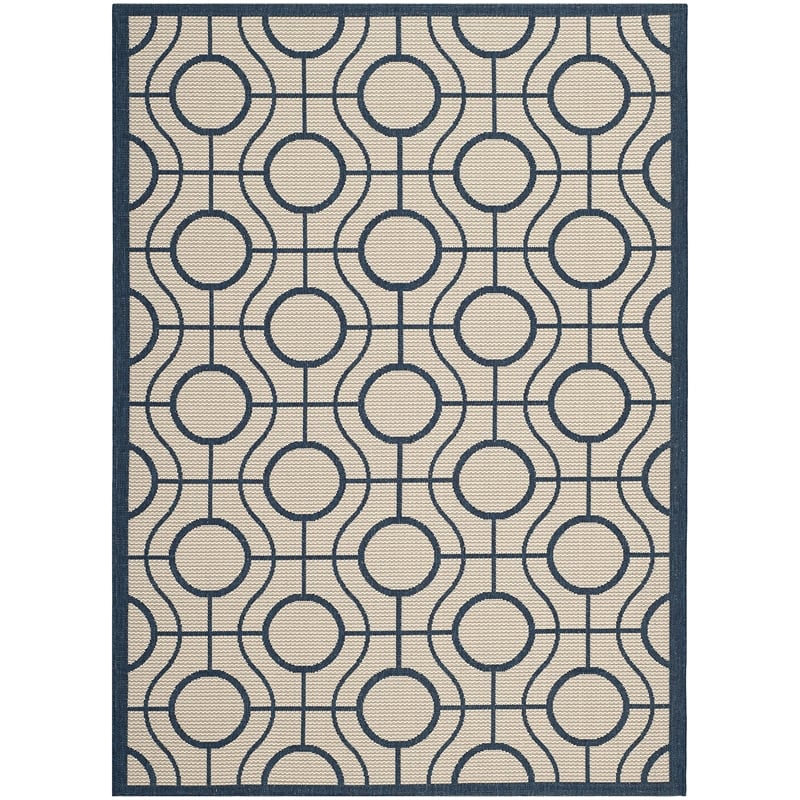 Safavieh Courtyard Beige Indoor Outdoor Rug - 4' x 5'7