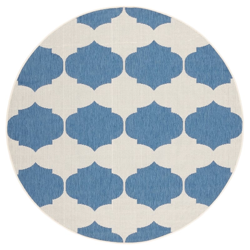 Safavieh Courtyard Beige Indoor Outdoor Rug - Round 5'3