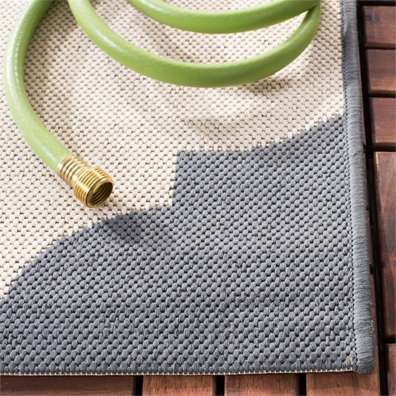 Safavieh Courtyard Beige Indoor Outdoor Rug - Square 5'3