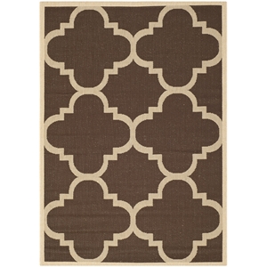 Safavieh Courtyard Dark Brown Indoor Outdoor Rug - 4' x 5'7&quot