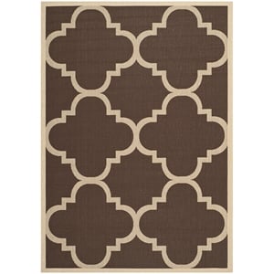 Safavieh Courtyard Dark Brown Indoor Outdoor Rug - 5'3&quot x 7'7&quot