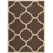 Safavieh Courtyard Dark Brown Indoor Outdoor Rug - 5'3