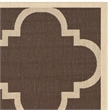 Safavieh Courtyard Dark Brown Indoor Outdoor Rug - 5'3