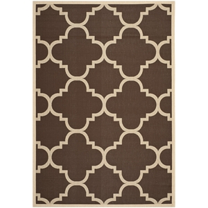 Safavieh Courtyard Dark Brown Indoor Outdoor Rug - 6'7&quot x 9'6&quot