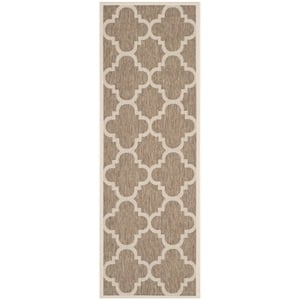 Safavieh Courtyard Brown Indoor Outdoor Rug - Runner 2'3&quot x 6'7&quot