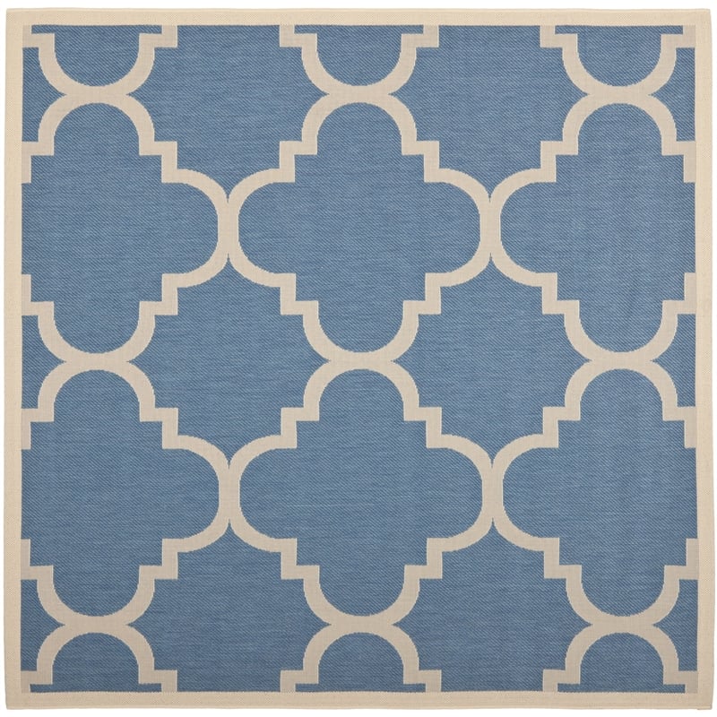 Safavieh Courtyard Blue Indoor Outdoor Rug - Square 4'