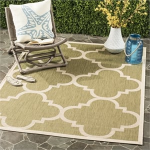 Safavieh Courtyard Green Indoor Outdoor Rug - Square 5'3&quot