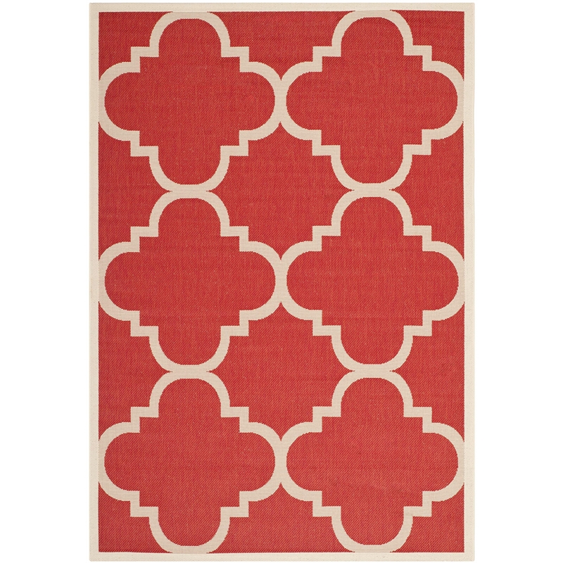 Safavieh Courtyard Red Indoor Outdoor Rug - 4' x 5'7