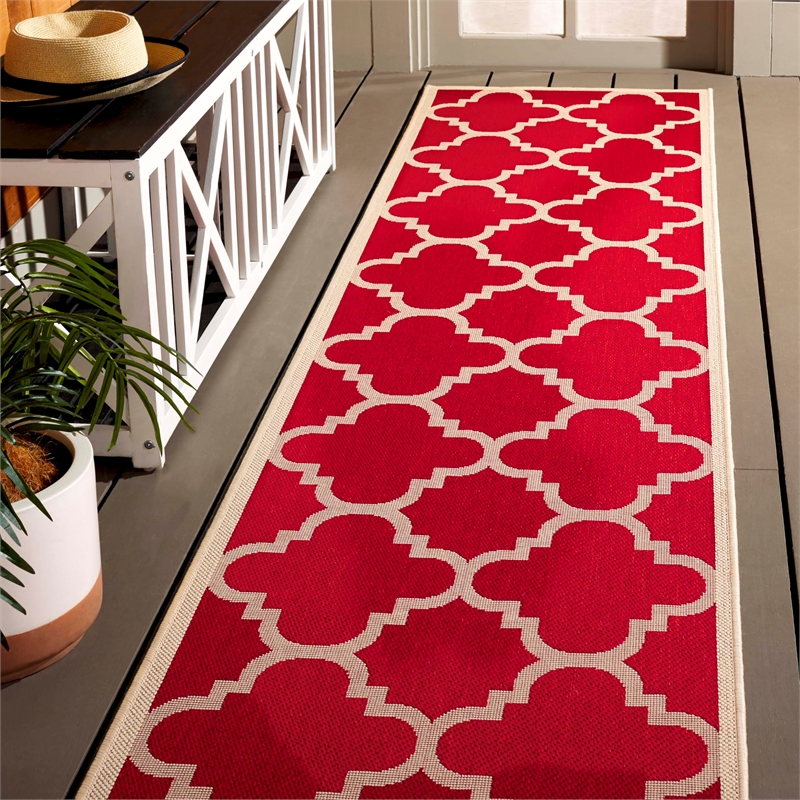 Safavieh Courtyard Red Indoor Outdoor Rug - Runner 2'3
