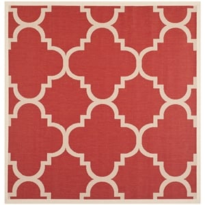 Safavieh Courtyard Red Indoor Outdoor Rug - Square 4'