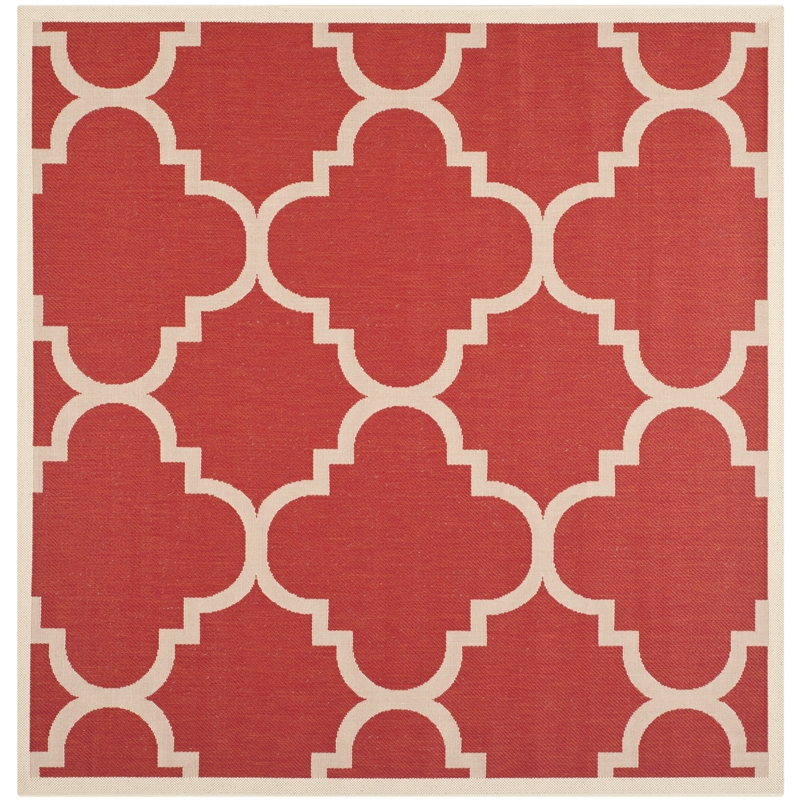 Safavieh Courtyard Red Indoor Outdoor Rug - Square 7'10