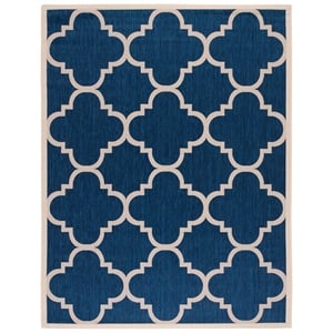 Safavieh Courtyard Navy Indoor Outdoor Rug - 8' x 11'