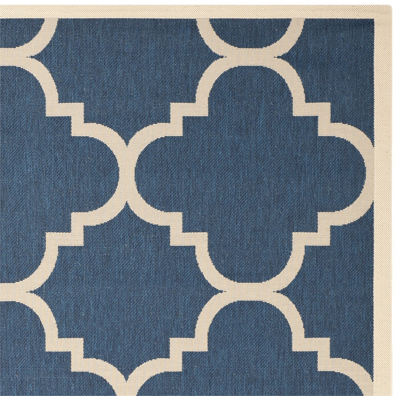 Safavieh Courtyard Navy Indoor Outdoor Rug - 8' x 11'