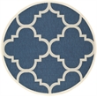 Safavieh Courtyard Navy Indoor Outdoor Rug - Round 5'3