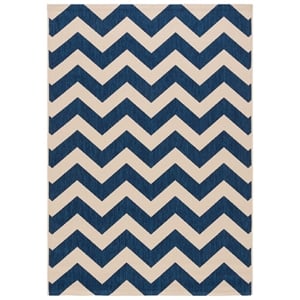 Safavieh Courtyard Navy Indoor Outdoor Rug - 6'7&quot x 9'6&quot