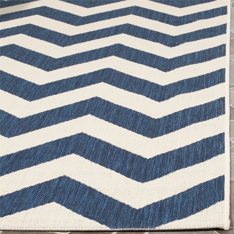 Safavieh Courtyard Navy Indoor Outdoor Rug - Runner 2'3