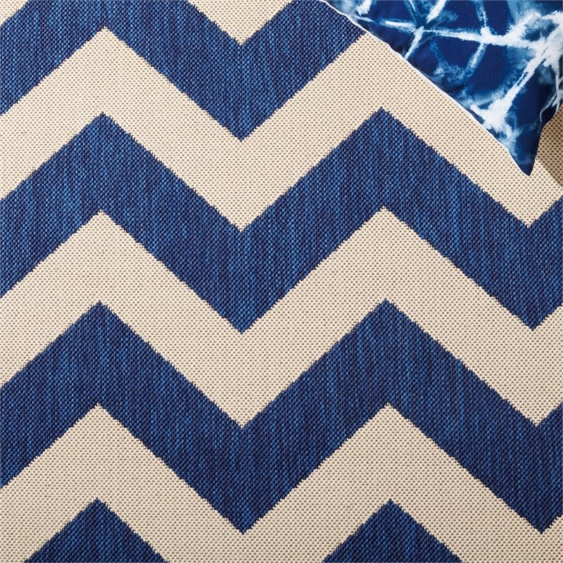 Safavieh Courtyard Navy Indoor Outdoor Rug - Runner 2'3