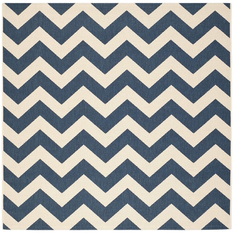 Safavieh Courtyard Navy Indoor Outdoor Rug - Square 7'10