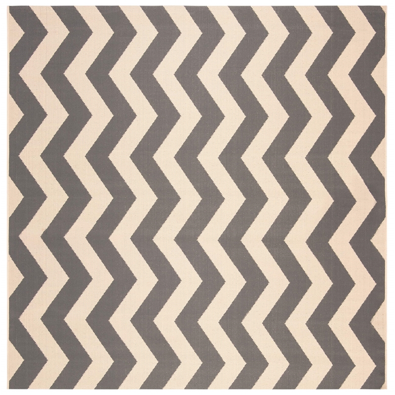 Safavieh Courtyard Grey Indoor Outdoor Rug - Square 5'3