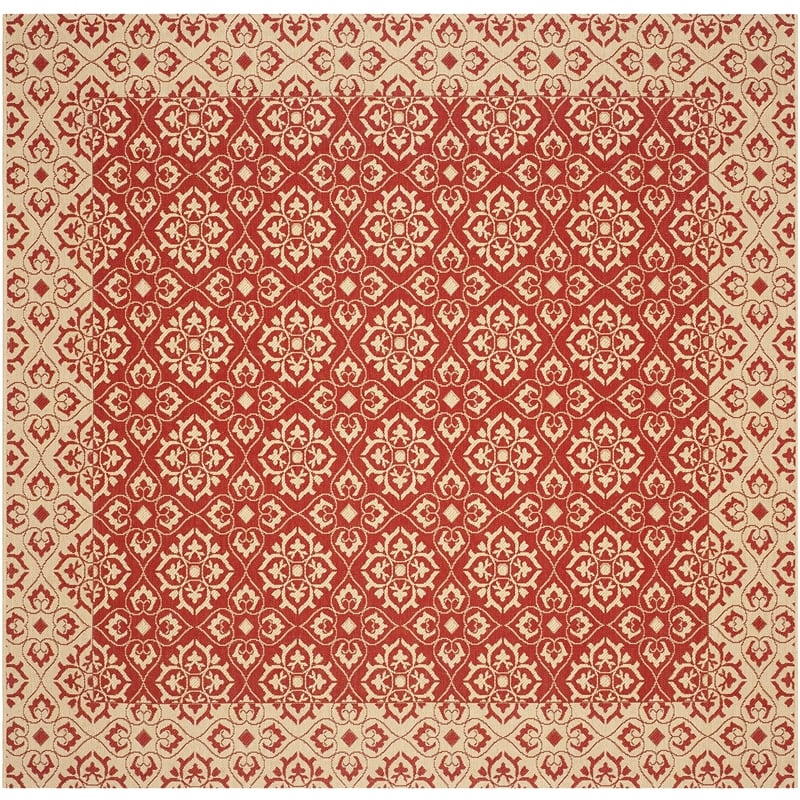 Safavieh Courtyard Red Indoor Outdoor Rug - Square 7'10