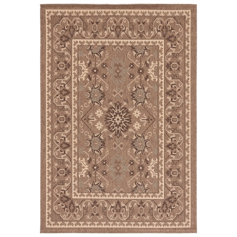 Safavieh Courtyard Brown Indoor Outdoor Rug - 5'3