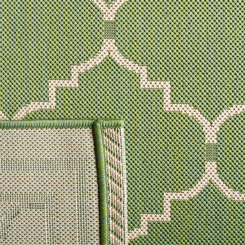 Safavieh Courtyard Green Indoor Outdoor Rug - 9' x 12'