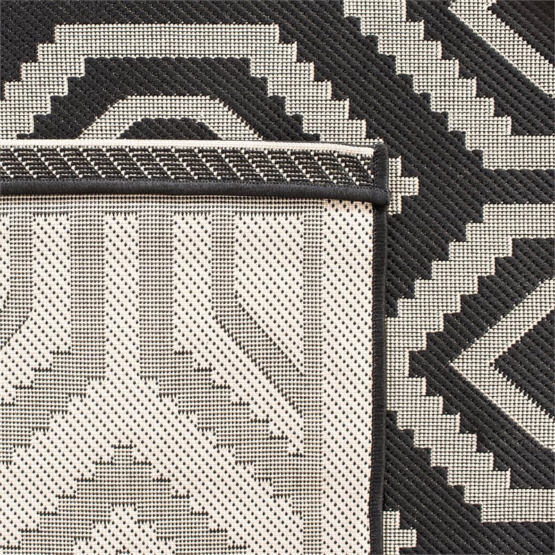Safavieh Courtyard Black Indoor Outdoor Rug - 9' x 12'