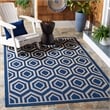 Safavieh Courtyard Navy Indoor Outdoor Rug - 5'3