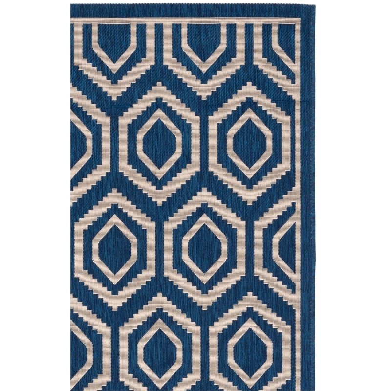 Safavieh Courtyard Navy Indoor Outdoor Rug - 5'3