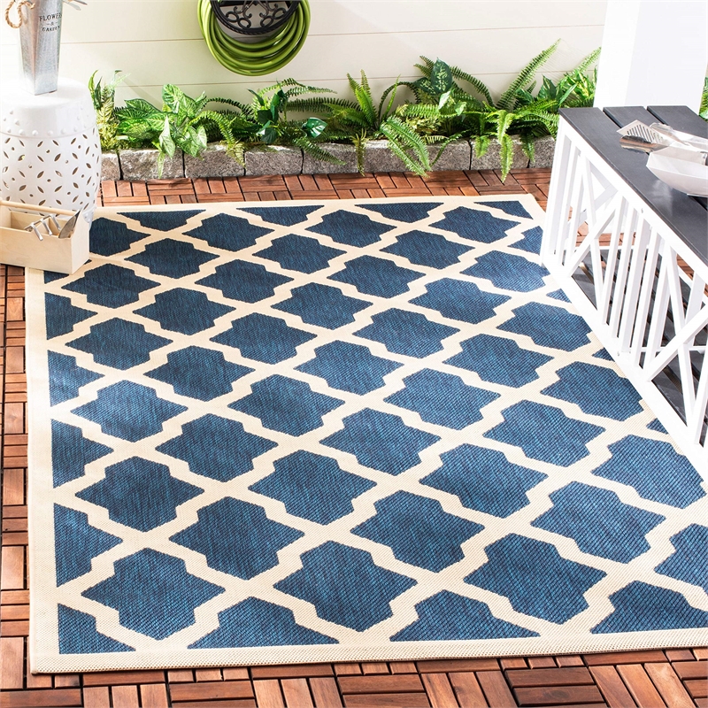 Safavieh Courtyard Beige Indoor Outdoor Rug - 2'7