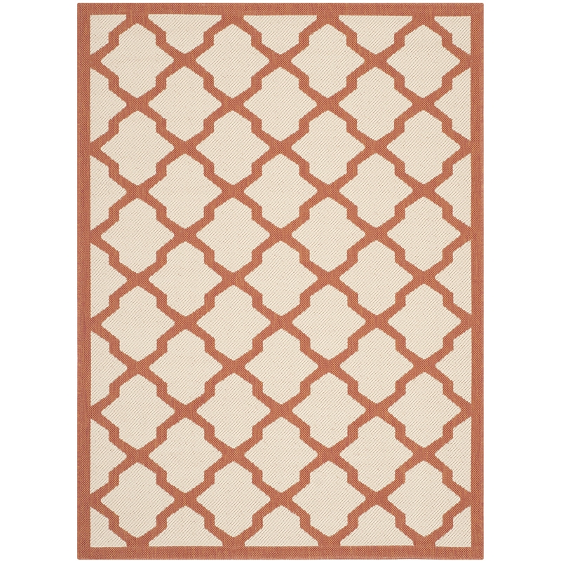 Safavieh Courtyard Beige Indoor Outdoor Rug - 4' x 5'7