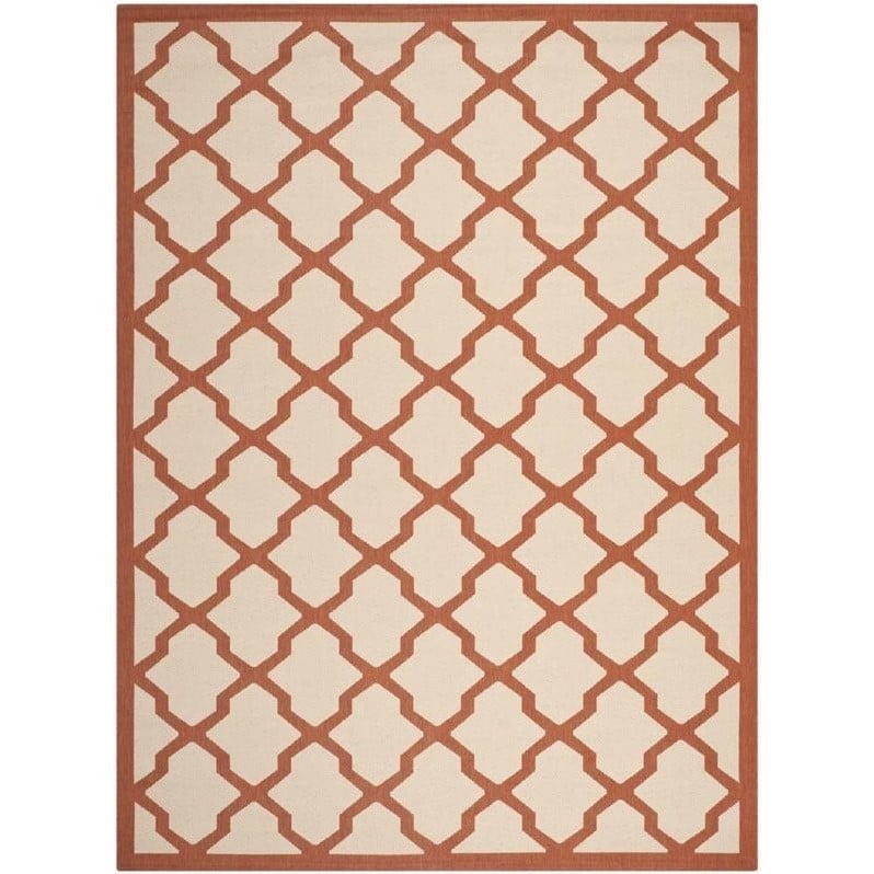 Safavieh Courtyard Beige Indoor Outdoor Rug - 9' x 12'