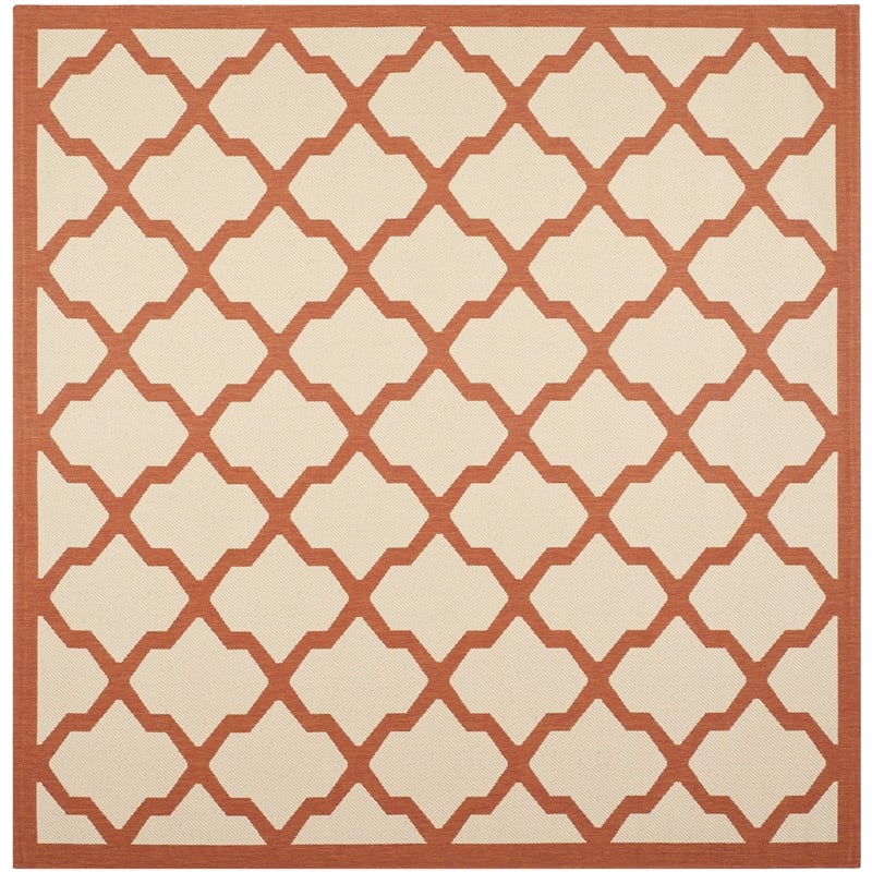 Safavieh Courtyard Beige Indoor Outdoor Rug - Square 7'10