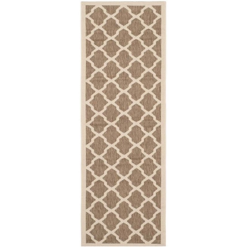 Safavieh Courtyard Brown Indoor Outdoor Rug - Runner 2'3