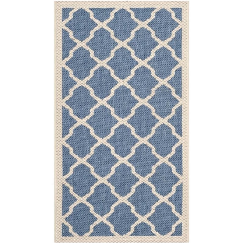 Safavieh Courtyard Blue Indoor Outdoor Rug - 2' x 3'7