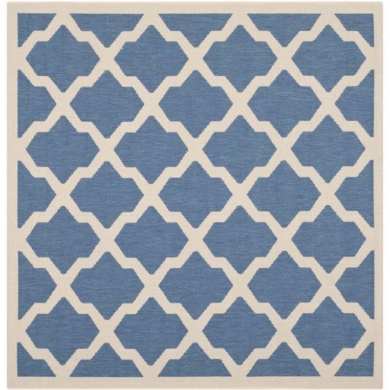 Safavieh Courtyard Blue Indoor Outdoor Rug - Square 4'