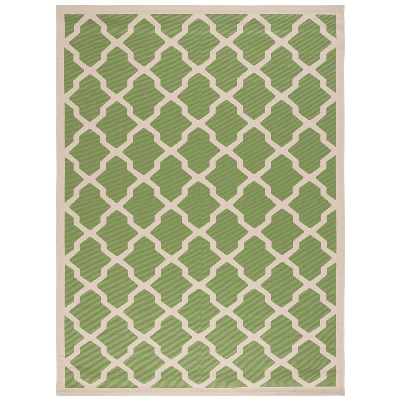 Safavieh Courtyard Green Indoor Outdoor Rug - 6'7