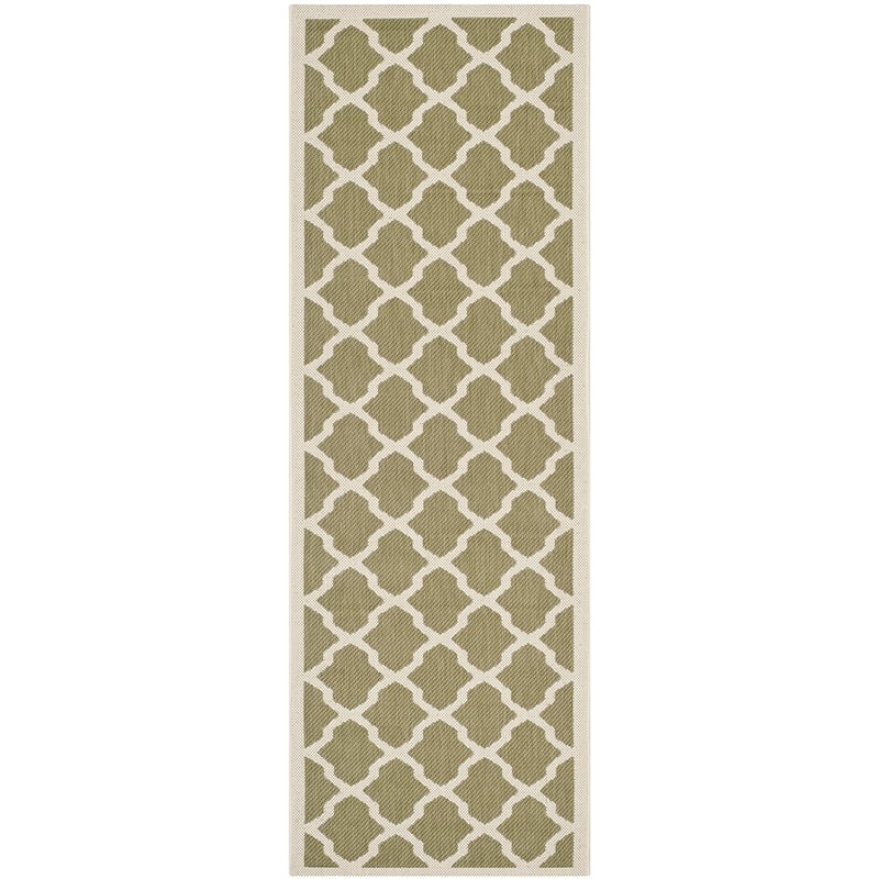 Safavieh Courtyard Green Indoor Outdoor Rug - Runner 2'3