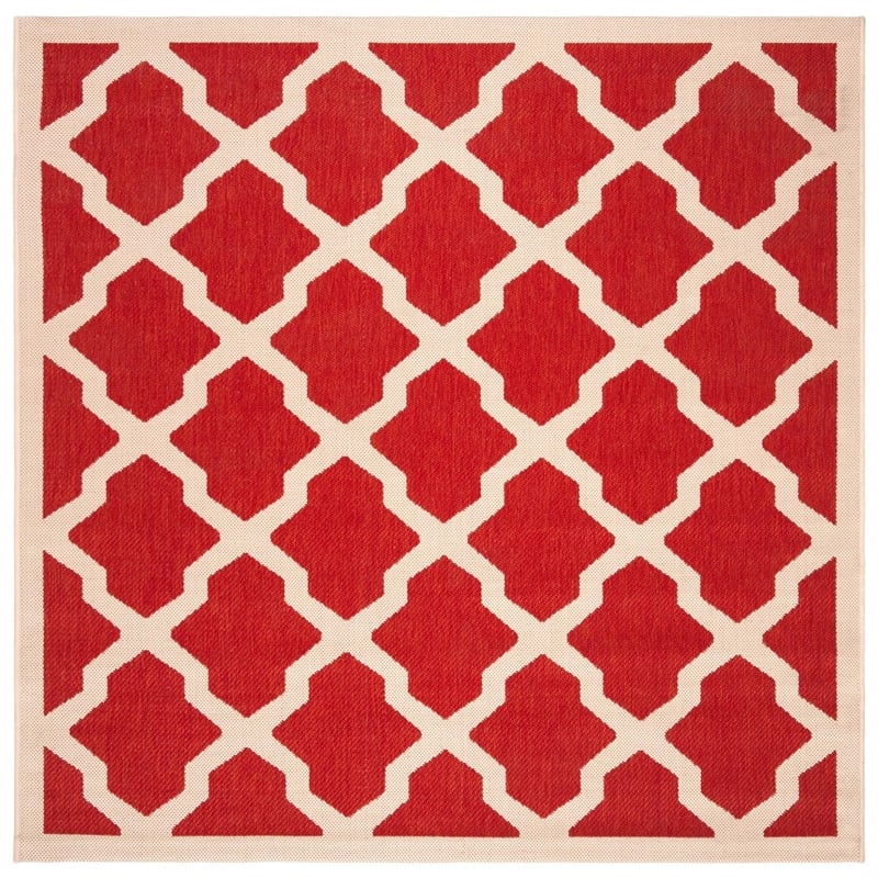 Safavieh Courtyard Red Indoor Outdoor Rug - Square 4'