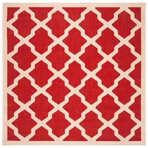 Safavieh Courtyard Red Indoor Outdoor Rug - Square 4'