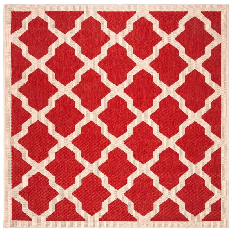Safavieh Courtyard Red Indoor Outdoor Rug - Square 4'