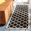Safavieh Courtyard Black Indoor Outdoor Rug - Runner 2'3