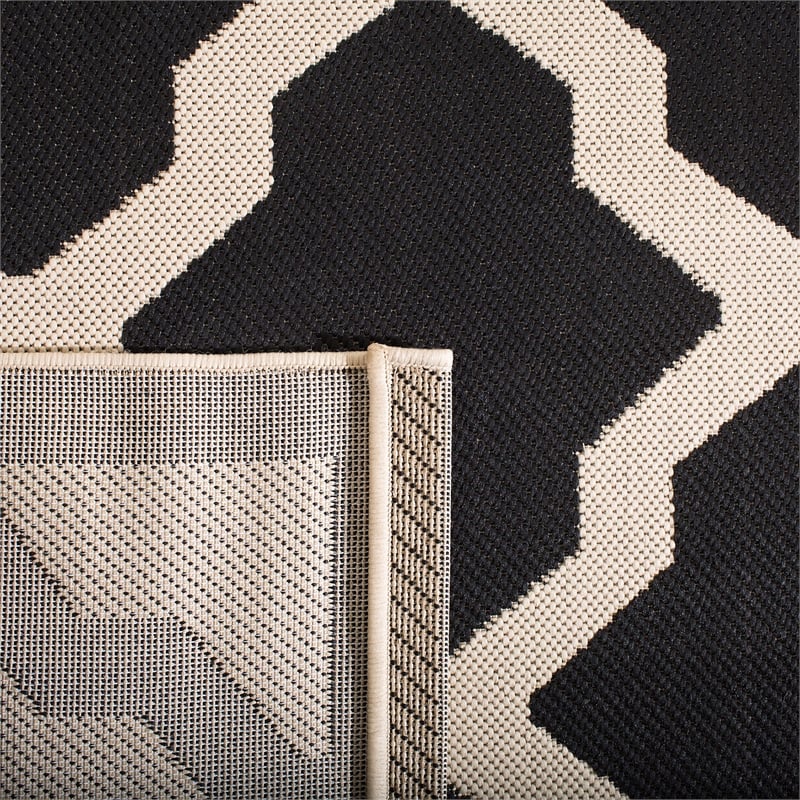 Safavieh Courtyard Black Indoor Outdoor Rug - Square 4'
