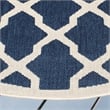 Safavieh Courtyard Navy Indoor Outdoor Rug - Round 6'7